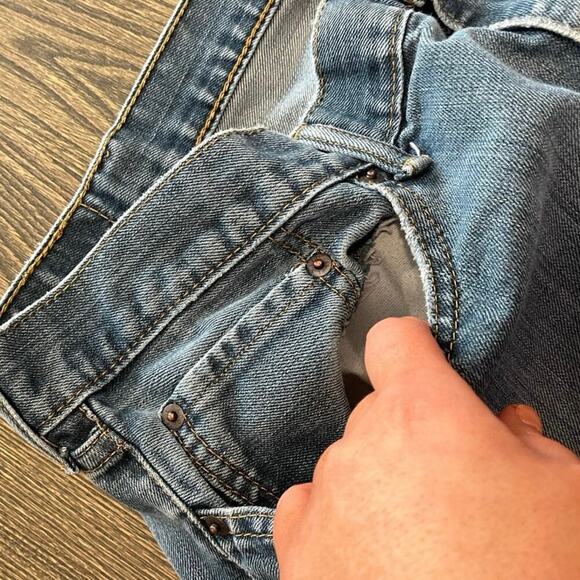 Levi Strauss & Co Mens Straight Jeans Mid-Rise Denim Medium Wash Blue Size 38x30 - Picture 7 of 11